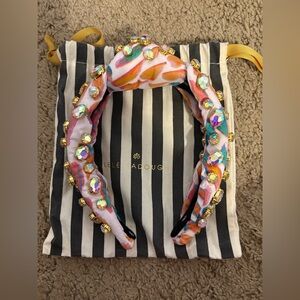 Lele Sadoughi Rainbow Confetti Headband